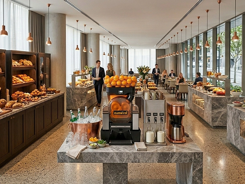 Comment choisir un presse-agrumes professionnel pour hôtels avec buffet petit-déjeuner à fort volume