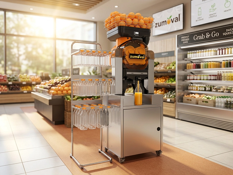 Spremuta fresca da asporto: Come il modello 'Grab & Go' rivoluziona le vendite di supermercati e stazioni di servizio in estate