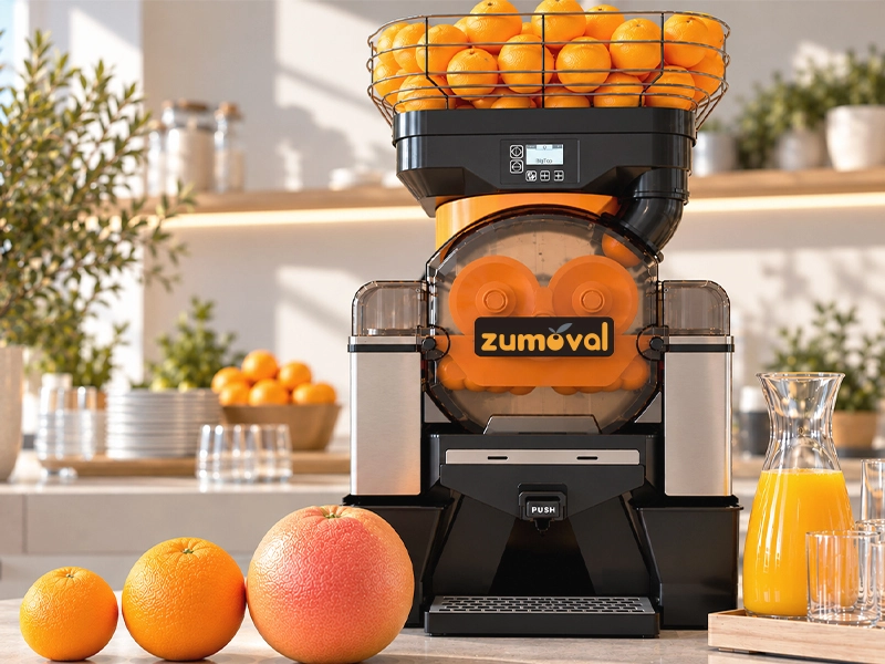 What orange size does a Professional juicer need and how does it affect performance?
