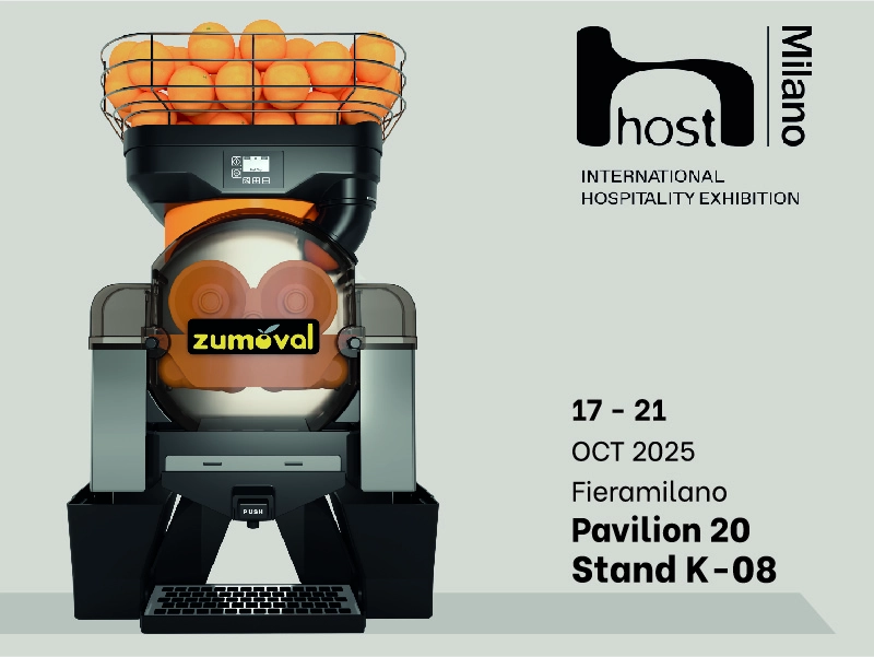 Zumoval presenta su innovación en exprimidores automáticos en Host Milano 2025 Zumoval presenta su innovación en exprimidores automáticos en Host Milano 2025